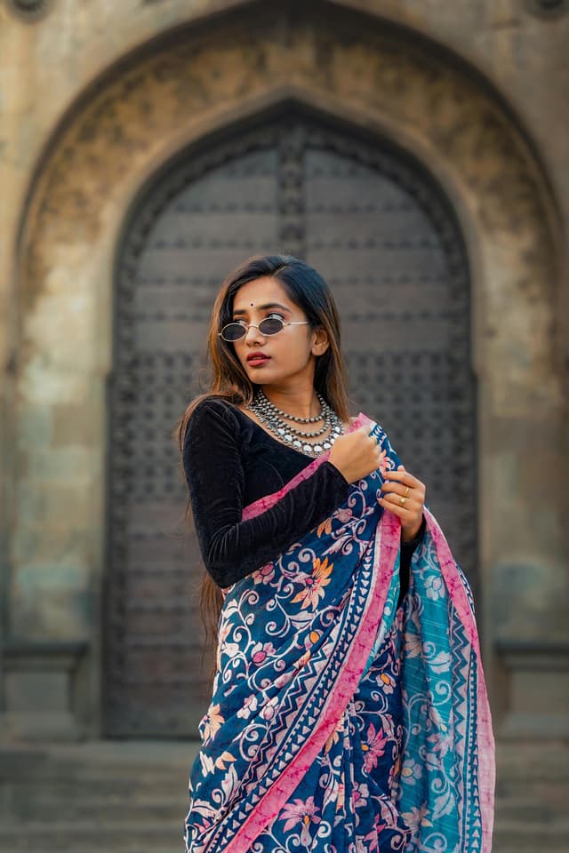 Printed Chiffon Saree